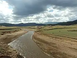 Mahaweli River at sunken city of Teldeniya victoria reservoir sri lanka