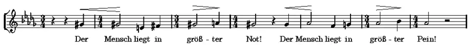Fourth movement, beginning of alto solo