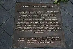 Memorial for the Nazi forced labourers (detail) in Hamburg-Bergedorf, 2012