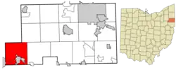 Location of Smith Township in Mahoning County
