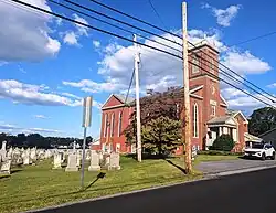 Maidencreek Church and cemetery in Blandon