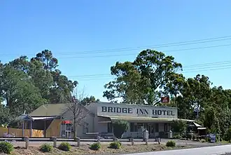 The Bridge Inn Hotel, burnt down in 2010