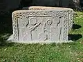 Tombstone depicting musicians