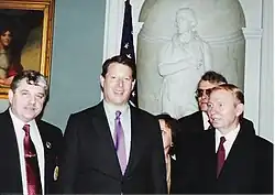 National Commander Miroslaus Malaniak (left) of NY Post 23, met with Vice President Al Gore and Ukraine President Leonid Kuchma at the White House in Washington DC on November 22, 1994.