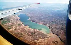 View of Malatya Plain taken from a plane window