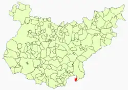 Location in Badajoz