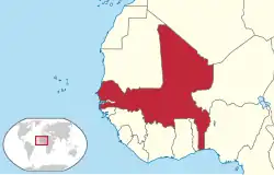 The Mali Federation in 1959, including Dahomey and Upper Volta
