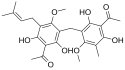 Chemical structure of mallotojaponin B