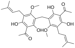 Chemical structure of mallotojaponin C