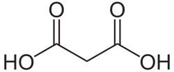 Skeletal formula of malonic acid