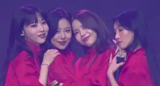 Mamamoo in 2023 From left to right: Moonbyul, Wheein, Solar and Hwasa