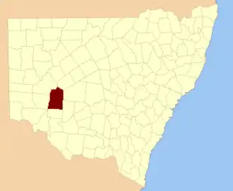 Location in New South Wales