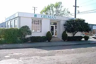 Former office building, later housed the Gilman Grill