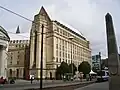 Town Hall Extension and St Peter's Square with trams.