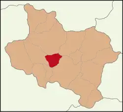 Map showing Gölmarmara District in Manisa Province