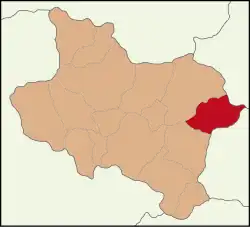 Map showing Selendi District in Manisa Province