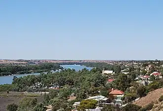 Mannum as seen from a nearby lookout