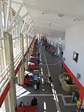 The interior of the bus station