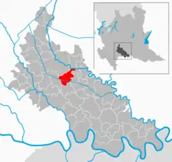 Location of San Martino in Strada
