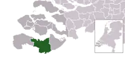 Location of Terneuzen