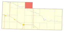Location of Maine Township, North Dakota