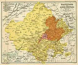 Jaipur State within Rajputana, in the Imperial Gazetteer of India (1909)