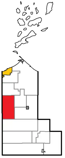 Location of Marengo, within Ashland County, Wisconsin