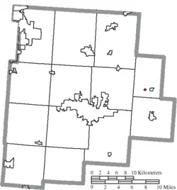 Location of West Rushville in Fairfield County