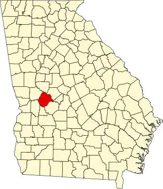 Map of Georgia highlighting Taylor County