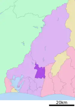 Location of Hamakita-ku in Shizuoka