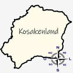 A map of Kosakenland