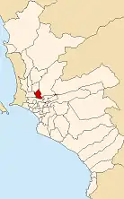 Location in Lima Province