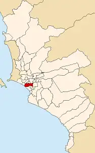 Location in Lima Province