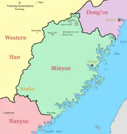 Map of Minyue