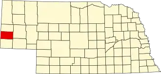 Map of Nebraska highlighting Banner County