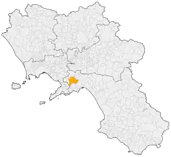 Locator map of Nocera dei Pagani within Campania