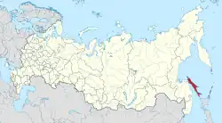 Location of Sakhalin Oblast