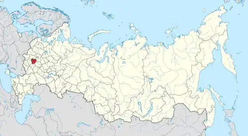Location of Tula Oblast