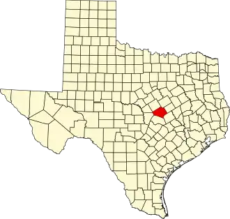 State map highlighting Bell County