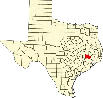 State map highlighting Montgomery County