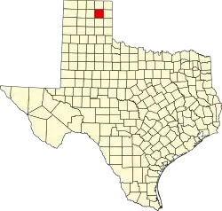 State map highlighting Roberts County