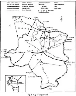 Map of Unyamwezi c.1950s