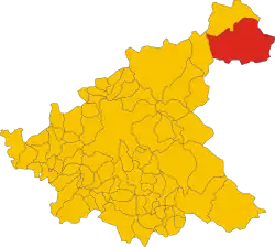 Location of Amatrice