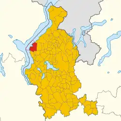 Location of Laveno-Mombello