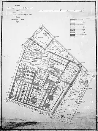Map of the Front Palace in 1887
