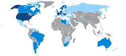 Map of the Serbian people in the world.