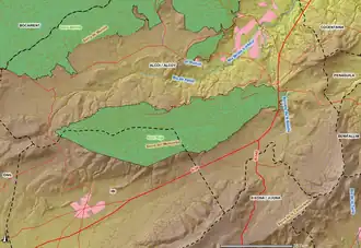 Map of the Font Roja Natural Park