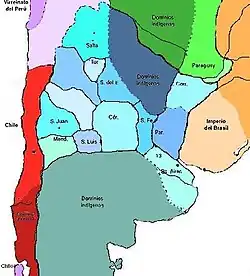 The United Provinces of the Río de la Plata in 1823