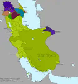 Zand Iran at its zenith under Karim Khan in 1776.