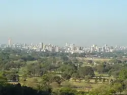Skyline of Maracay, shire town of the Girardot Municipality.